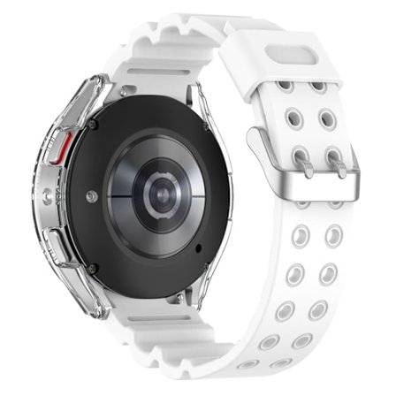 Samsung Galaxy Watch 5 (40mm) / 4 (40mm) klockarmband i silikon med fodral - Vit