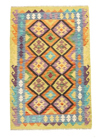 Kilim Afghan Old Style Rug Hand Woven 101X151 Brown/Orange Afghanistan
