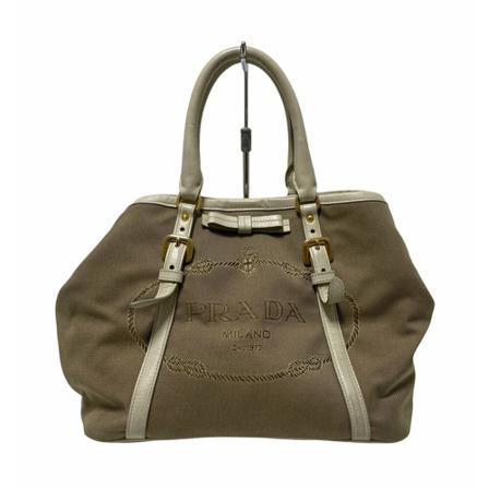 Prada Vintage, Pre-owned Handbag Beige, Dames, Maat:ONE Size,leer
