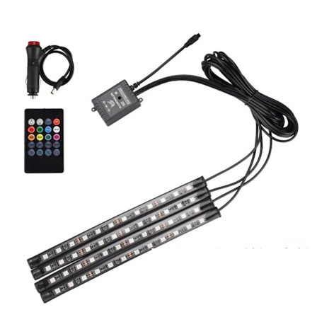 Neonlys Foot Strip Light Kit 48LED FJERNKONTROLL CIG 48LED FJERNKONTROLL
