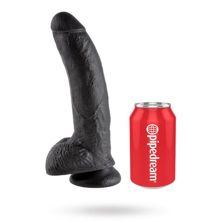 King Cock: Dildo med Pung 26 cm - Sort - Vuxen.dk: For hende