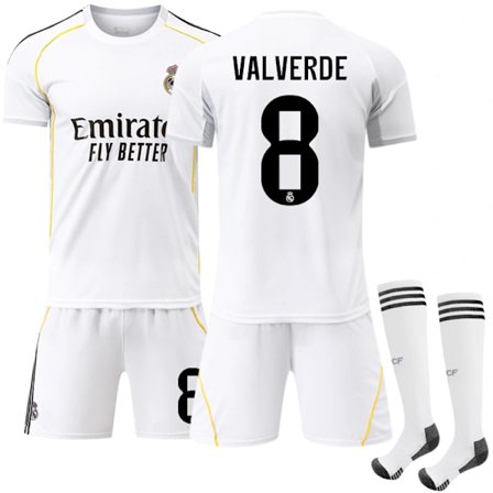 Real Madrid 2025/26 Hemmatröja för Barn & Vuxna - Valverde #8 Nr. 8 Nr. 8 No. 8 No. 8 Vuxen XXL