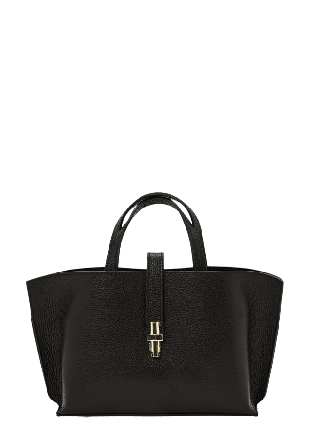 LaTalia Handväska i läder "Aversa" Handväskor Dam Svart 33x10x18