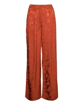 Ruska Wide Pleat Pants Vide Bukser Orange Hálo