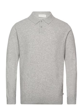 Cosy Structured Knit Polo Tom Tailor Grey