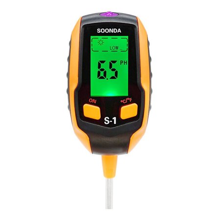 Jord PH-måler, 4 i 1 digital jord PH-tester, jordfuktighet-lys-pH-temperaturtester, jordverktøysett hagearbeid for plantepleie