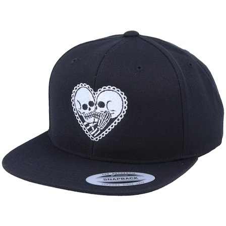 Calaveras - Black - Cap - Skeleton Love Black Snapback - Hatstore