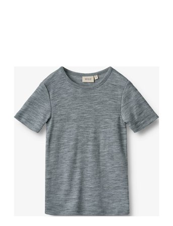 Wheat Wool T-Shirt S/S Seo - Grey - 140