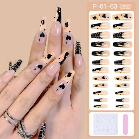 24st Extra Lång Kista Ballerina Falsklim Nails Art Akryl