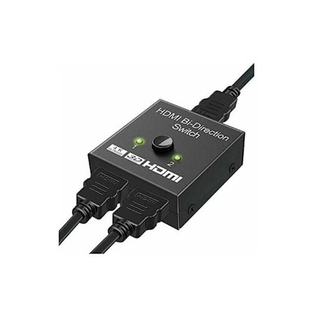 HDMI-switch, 4K dubbelriktad 4K-splitter HDMI-adapter 2 ingångar 1
