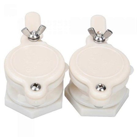 2 stk. Honningport i nylon, honningekstraktor, tappekran, birøkt, tappeverktøy, birøkterutstyr (hvit)