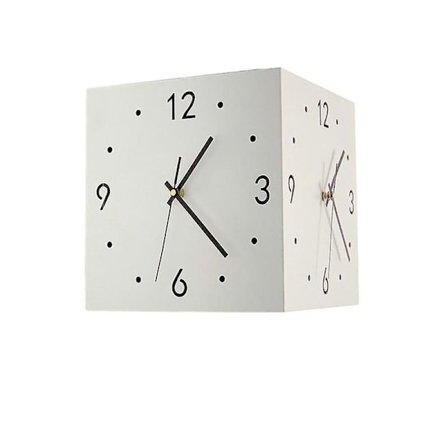 Lys hjørnevæg ur, enkelt dobbeltsidet vægur - FQ-