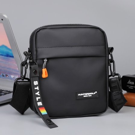 Messenger Väska Axelremsväska Crossbody Pouch SVART