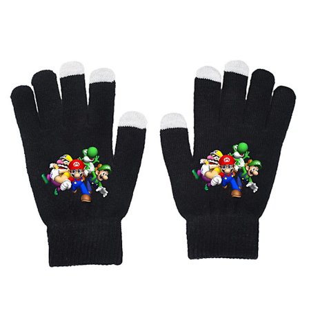 Unisex Super Mario Bros Helfingerhandskar Varma Vinterstickade Handskar Vantar Presenter