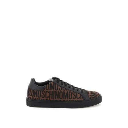 Moschino, Sneakers Bruin, Heren, Maat:42 EU,stof