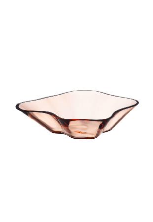 Iittala Aalto Blomma Skål 279X75 mm Vit Glas Brun