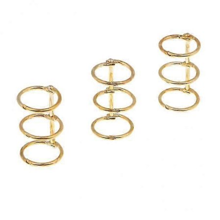 2x3 stk. A5 A6 Album Ringbind Spiral Ring Genopfyldelige Løse Blade Ringe Guld