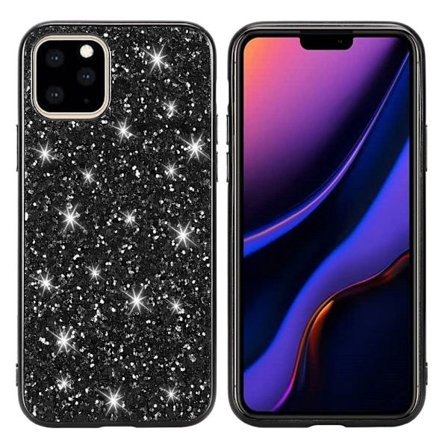 Glitter iPhone 11 Pro skal - Svart
