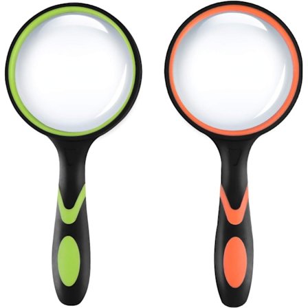 20x förstoringsglas med mjukt gummihandtag, bärbart för äldre och barn, 75 mm förstoringsglas för inspektion, böcker, forskare, tidningar, insekter, 