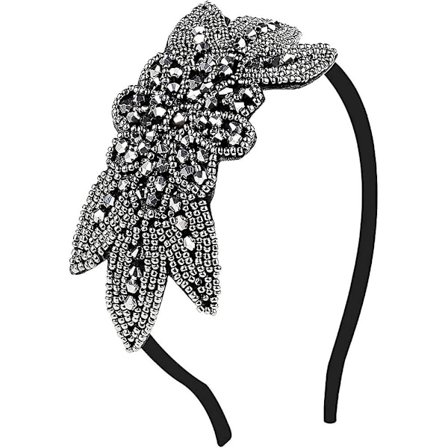 Huvudband i 1920-talsstil - Pärlor Blad Huvudbonad Kristall Vintage 1920-tals accessoarer för kvinnor Hallowee