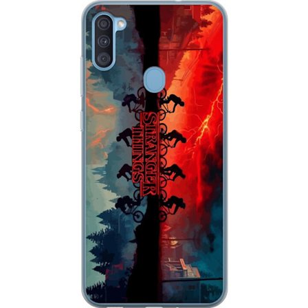 Yhteensopiva Puhelinkuori Samsung Galaxy A11 Madison Beer kollaasi Y2K-estetiikalla tähdillä, pastelliväreillä ja pop-inspiroidulla muotoilulla