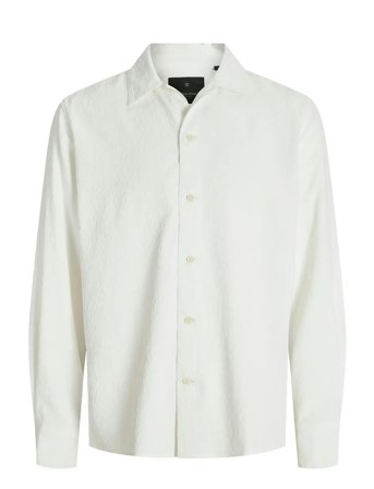 Jprblatrend Jacquard L/S Shirt Styd Aw24 White Jack & J S