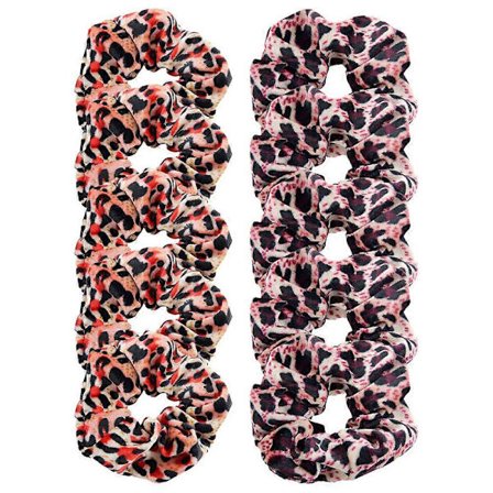 10 st Leopardmönstrade Scrunchies Hårband för Kvinnor Hästsvans Hår Scrunchy Håraccessoarer Present till Flickor-Stil 2