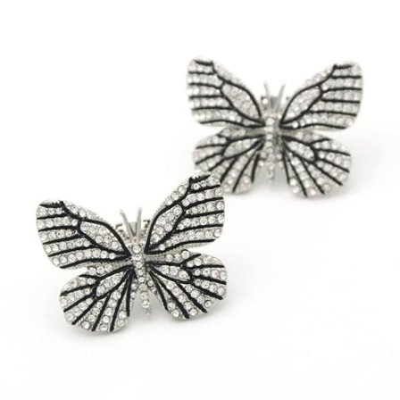 Rhinestone Shoe Clip Butterfly Shiny Dekorativ Clip 2 2 2