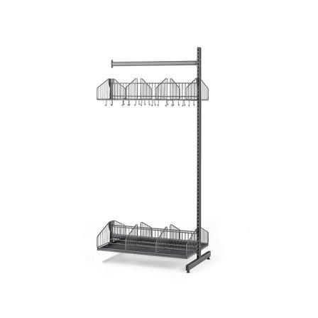 Floor standing cloakroom unit TRÅD, add-on unit, 900x2000 mm, dark grey