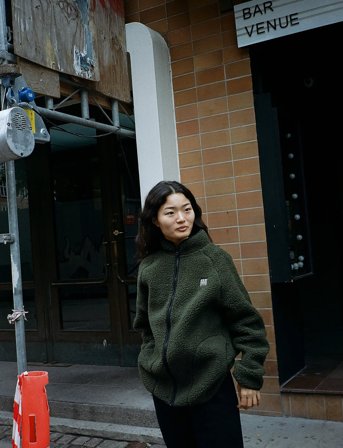 H2O Langli Pile Jacket - Khaki green - XS