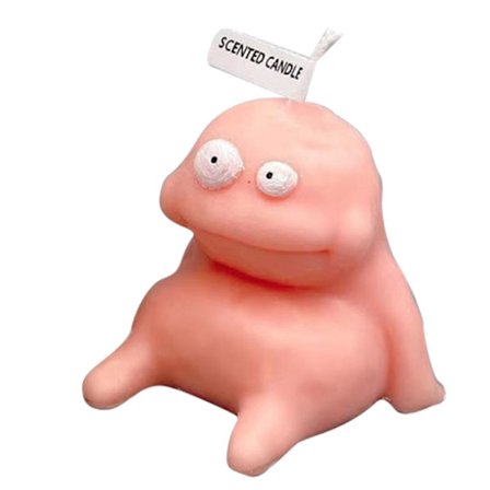 Lermannformet lys med tegneserie-duftlys Morsom stygg søt suvenirer fetrosa