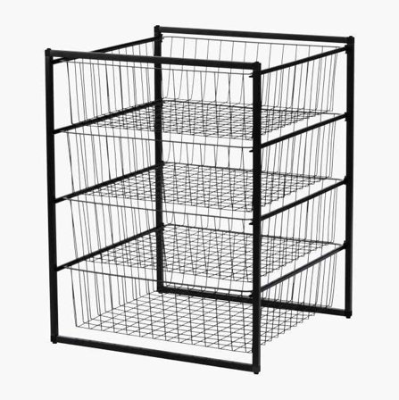 Trådback med stativ svart 55 cm