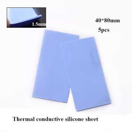 1/5 stk Silikon Thermal Pad Thermal Pad Sheet 40X80MM 1,5MM