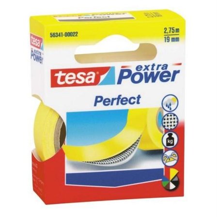 Tesa 56341 Power Perfect 19mm x 2,75m, gul