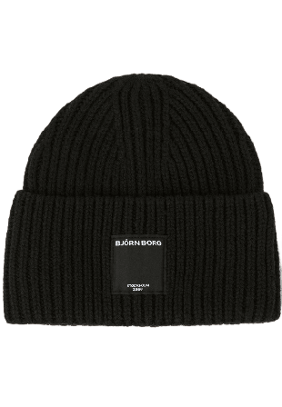 Björn Borg Sport Centre Knit Beanie Mössor Unisex Svart ONESIZE
