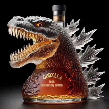Godzilla Whiskey-flaska Samlarobjekt | Begränsad Upplaga Monsterflaska Displaydekor