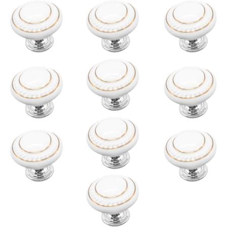 10 x laatikon kahvat ja nupit Laatikon nupit (Double Gold Circle - W