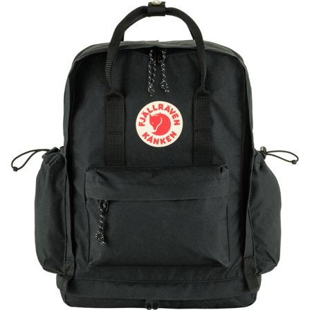 Fjällräven Kånken Outlong in Black, Vinylon-F