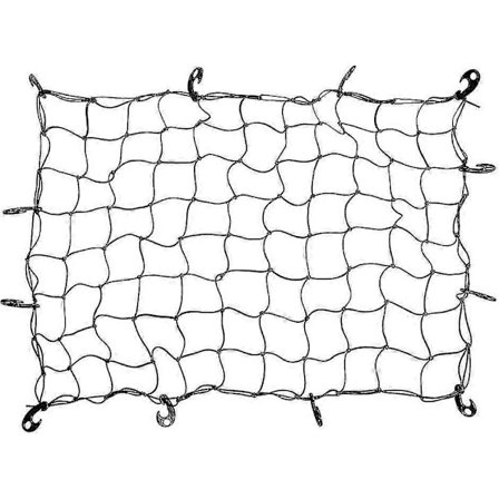 90x120cm til 180x240cm Kraftig Strikk Cargonett med 12 Abs Kroker - Stor Kapasitet Tak Bagasjerom Nett, Reise Bagasjehylle Elastisitet Tak Bagasje C