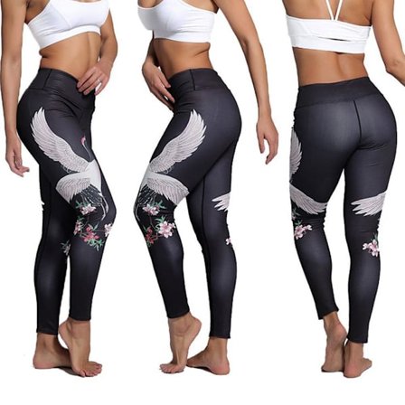 Japanese Crane Yoga Leggings