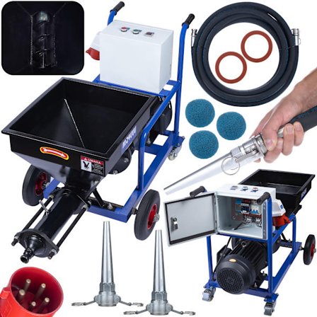 MultiSpray MS4000 Sprøjtemaskine – Variabel Flowkontrol | 4KW Motor | 50L Tank | til Cement, Maling, Isolering