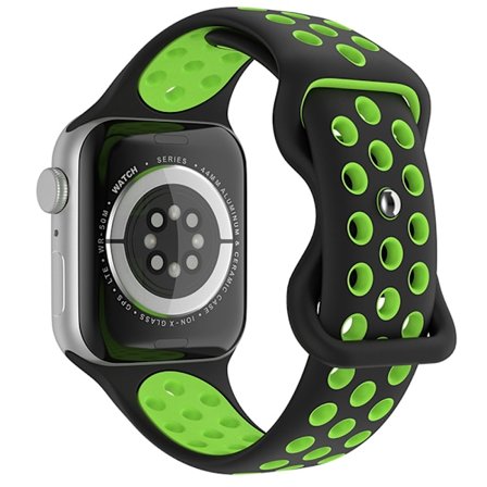 Sportarmband Dual-Color Apple Watch 42/44/45/46/49 mm (M/L) Svart/Grön