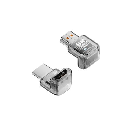 8K UHD HDMI 2.1 uros naaras 90 asteen pystysuora kulma-adapteri - 3 kpl Transparent