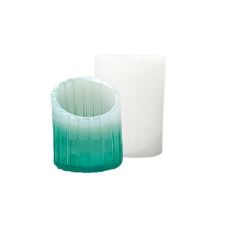 Silikon Epoxyhartsform Blomkrukor Form Handgjord Cylinder Penhållare Form