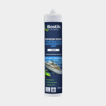 Konstruktionslim Bostik Simson MSR Construction Adhesive SSKF, 290 ml, vit