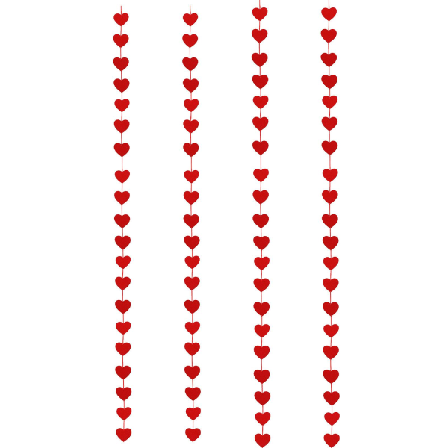 4 stk Valentinsdag Hengedekor Fest Hjerteformet Filtpynt DekorRød 240x8x0.1cm Red 240x8x0.1cm