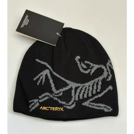 Arc'teryx Bird Head Toque Lue Svart Merinoull Strikket Vinterlue Unisex Svart gull