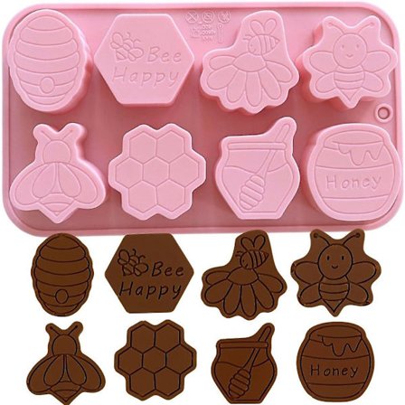 Crethink 1 stk. Påske Silikon Chokoladeforme 18 Hul Æg, Kanin, Kaninhoved, Kurv Former Form til DIY Chokolade, Slik, Gele_GET IT Gaver