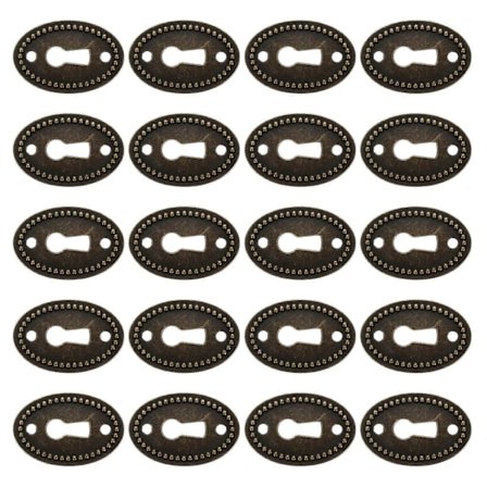 Nøglehulsbeslag til kommode antikt skab nøglehulsdæksel oval 3.50X2.30X0.10CM 20 stk._Kvalitetsgåvor