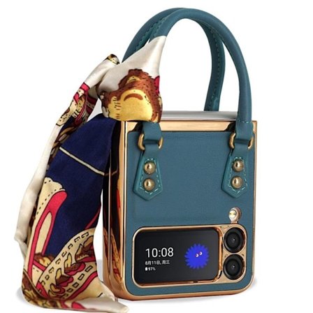 GKK Galaxy Z Flip 4 Skal Handväska - Grön